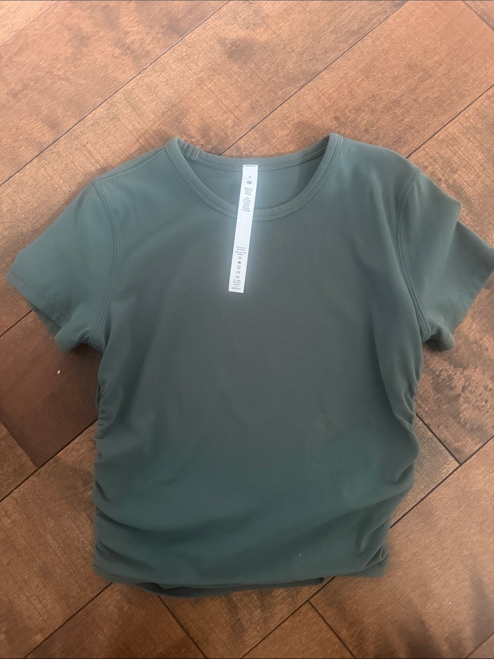 lululemon athletica Short Sleeve Crew Tee in Olive Green
